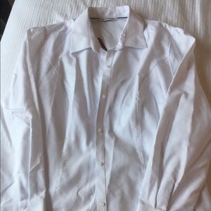 White Womens XL button Down Shirt